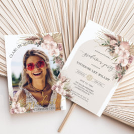 Pampas Grass Orchid Abschluss Einladung