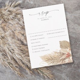Pampas Grass Palm Wasserfarbe RSVP Karte