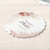 Pampas Grass Palms Terracotta Script Brautparty