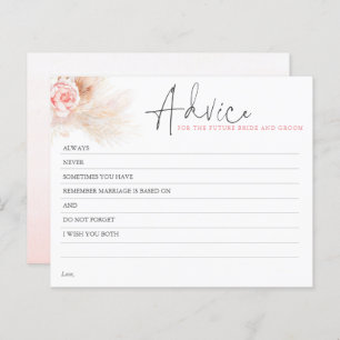 Pampas Grass Pink Advice Card