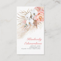 Pampas Grass Pink Blume Weiße Orchideen Chic