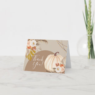 Pampas Grass Pumpkin Dankeschön-Karte Dankeskarte
