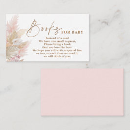 Pampas Grass rosa Bücher für die Babyverpackungska Begleitkarte