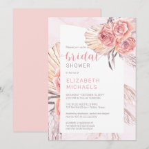 Pampas Grass | Rosa Rosenblüten Brautparty