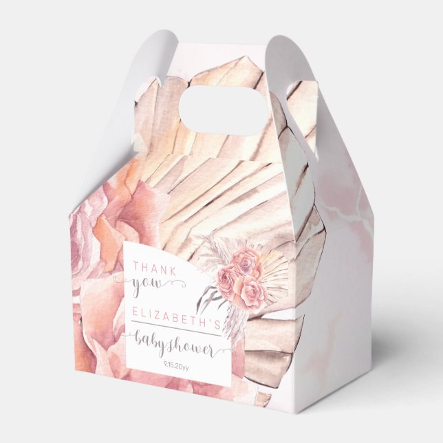 Pampas Grass | Rosa Roses Kinderdusche Geschenkschachtel (Vorderseite)