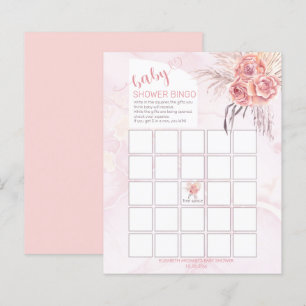 Pampas Grass   Rose Blooms Baby Showcard Bingo Car