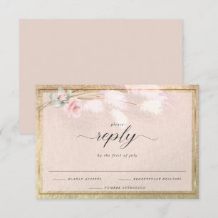 Pampas Grass Rosenknospe UAWG RSVP Karte