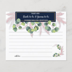 Pampas Grass Share a Date Night Brautparty Card Flyer