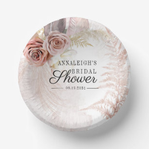 Pampas Grass Terracotta Boho Brautparty Pappteller