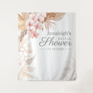 Pampas Grass Terracotta Brautparty Hintergrund Wandteppich