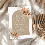 Pampas grass terracotta Kupfer beige Blume Einladung<br><div class="desc">Pampas Gras Terracotta Kupfer beige Blume boho arch 16 . Geburtstag Einladung, Dieses beeindruckende moderne Design ist perfekt für alle boho oder tropischen Stil Veranstaltungen. Das Design ist in Aquarellfarbe handgemalt Pampas Rasen gemischt getrocknete Palmen Blätter gemischt Terrakotta-Blume und gebrannte beige Rose und gemischt burgundische Blume Rose gemischt Rost erdigen...</div>