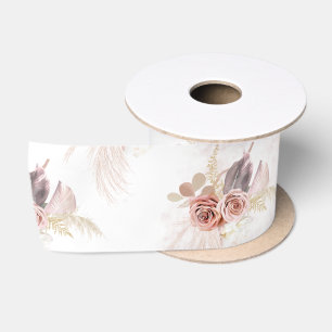 Pampas Grass Terracotta Satinband