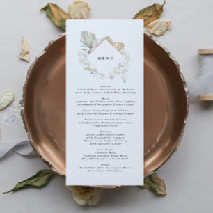 Pampas Grass Tropical Jungle Floral Wedding Menükarte