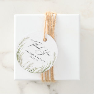 Pampas Grass Wedding am Strand Vielen Dank Geschenkanhänger