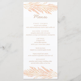 Pampas Grass Wedding Floral Trend Chic Empfang Menükarte