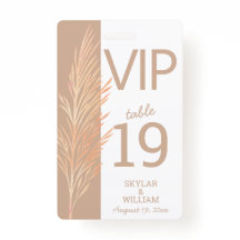Pampas Grass Wedding Fun VIP Creative Platzkarte