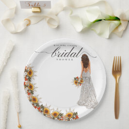 Pampas Grass Wedding Gown Boho Brautparty Pappteller