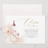 Pampas Grass Wein Degustation Bridal Dusche Einlad