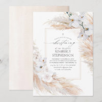 Pampas Grass White Orchids Tropical Christening