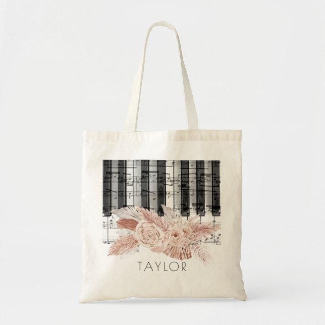 pampas herbe musique nom sac fourre-tout (Devant)