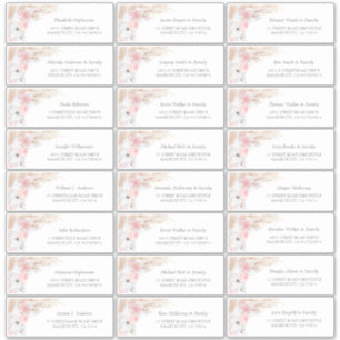 Pampas rose Grass Nom d'invité Étiquette de adress