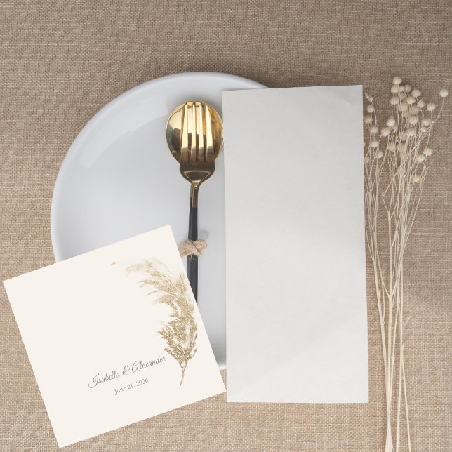 Pampasgras-Tischserviette Serviette (Pampas Grass Standard Cocktail Table Napkin)