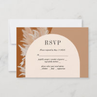 Pampasgras und Bögen mit RSVP-Karte