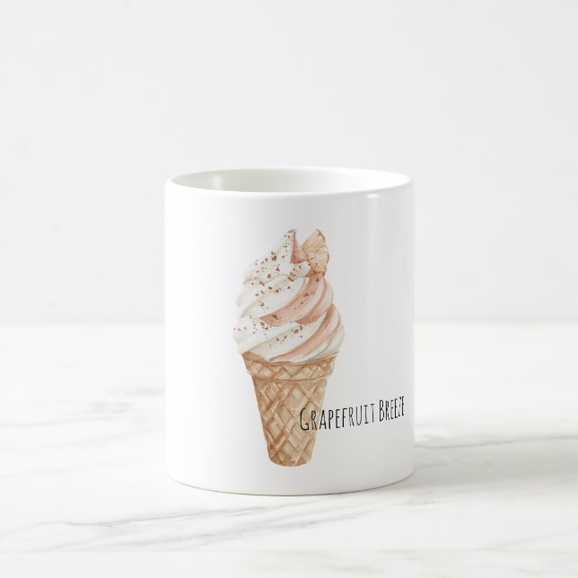 Pampelmusen-Eiscreme-Tüte Kaffeetasse (Mittel)