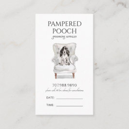 Pampered Pooch Dog Wellness-Center Grooming Terminkarte