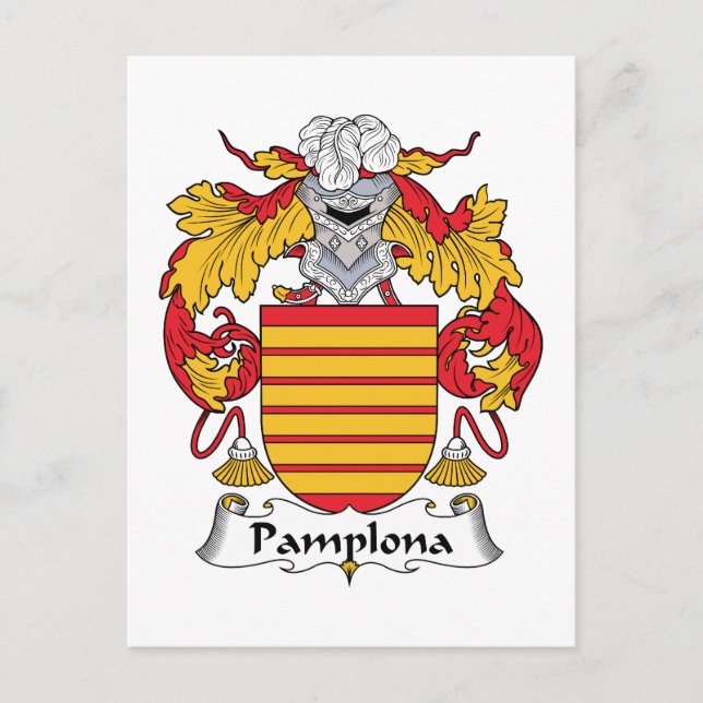 Pamplona-Familienwappen Postkarte (Vorderseite)