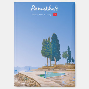 Pamukkale, Türkei - Thermische Becken flach Magnet