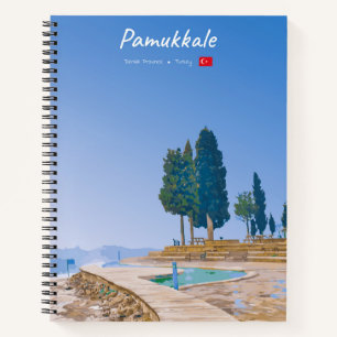 Pamukkale, Türkei - Thermische Pools in Spirale Notizbuch