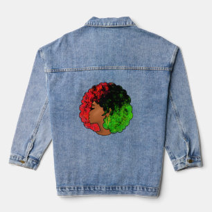 Pan Africaine noire femme rouge vert orgueil afro