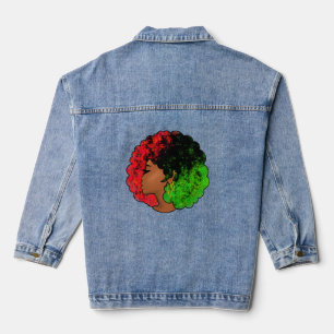 Pan Africaine noire femme rouge vert orgueil afro