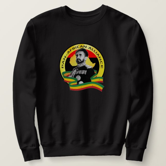 PAN-AFRICAN-ALLIANCE Africa Jah Rastafari Sweater  Sweatshirt (Design vorne)