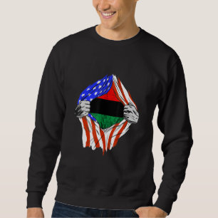 Pan African Brust Afro American Unia Flag Black Li Sweatshirt