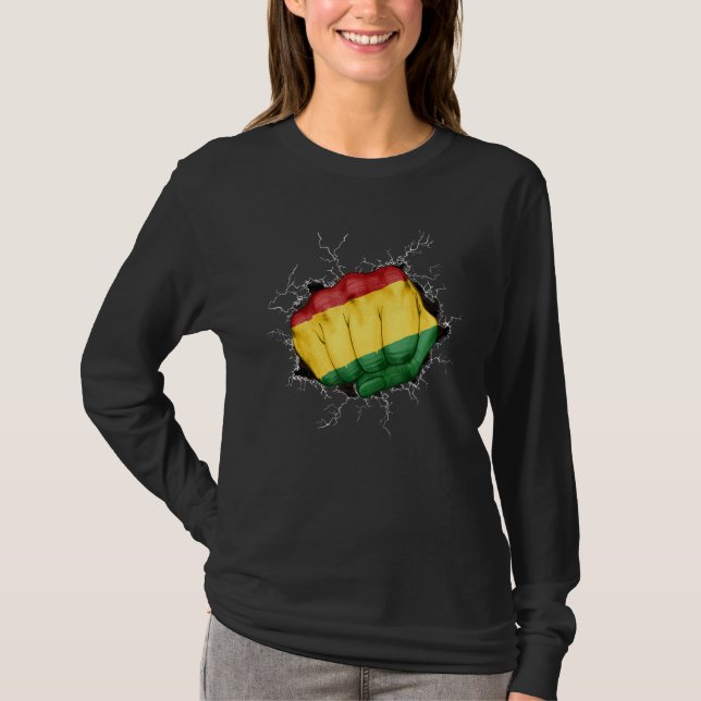 Pan African Fist UNIA Flag African Freedom Black L T-Shirt (Vorderseite)