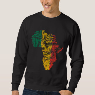Pan African Flag Fingerprint Black History Monat P Sweatshirt