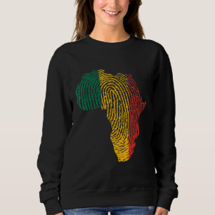 Pan African Flag Fingerprint Black History Monat P Sweatshirt