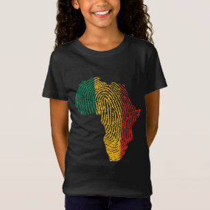 Pan African Flag Fingerprint Black History Monat P T-Shirt