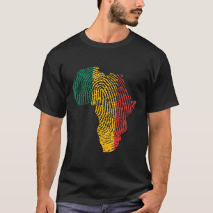 Pan African Flag Fingerprint Black History Monat P T-Shirt