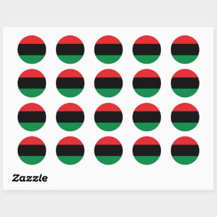 Pan African Flag & Gewerkschaft Symbol / Sportfan Runder Aufkleber