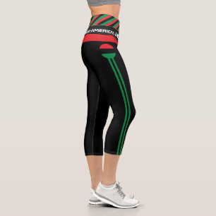 Pan African Flag & Gewerkschaft Symbol / sports fa Capri Leggings