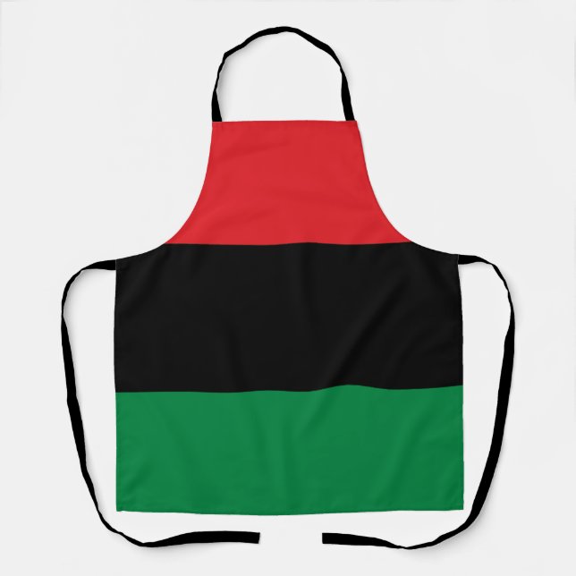 Pan African Flag, Happy Kwanzaa All-over Schürze (Vorderseite)