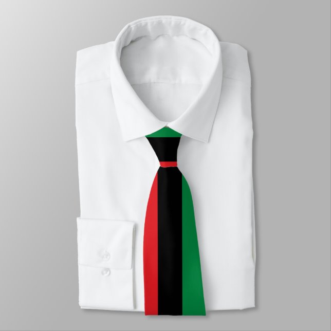 Pan African Flag, Happy Kwanzaa Krawatte (Gebunden)