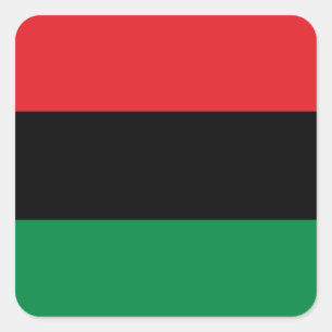 Pan African Flag, Happy Kwanzaa Quadratischer Aufkleber