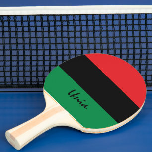 Pan African Flag & UNIA sport Tischtennis Schläger