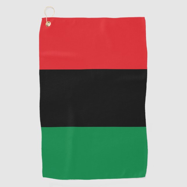 Pan African Flag & Unia Symbol / Sport Fan Golfhandtuch (Vorderseite)