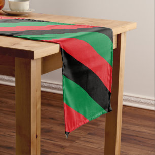 Pan African Flag & UNIA Symbol / Sport Fan Kurzer Tischläufer