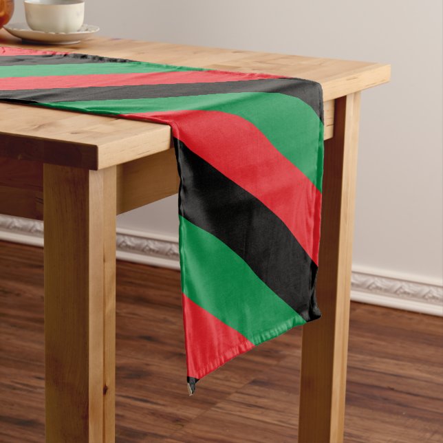 Pan African Flag & UNIA Symbol / Sport Fan Kurzer Tischläufer (Beispiel)